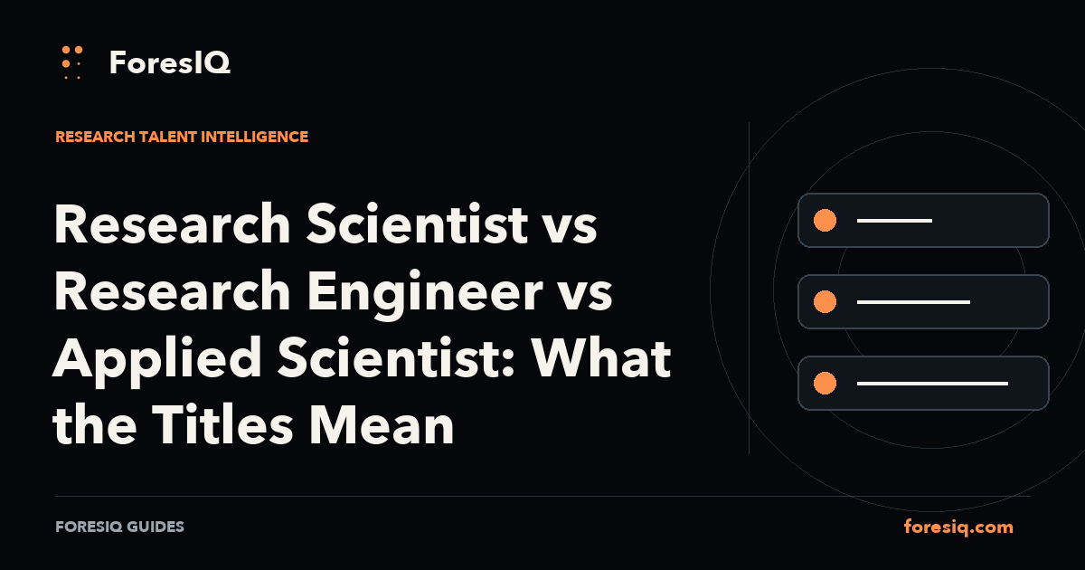 Research Scientist vs Research Engineer vs Applied Scientist: What the Titles Mean